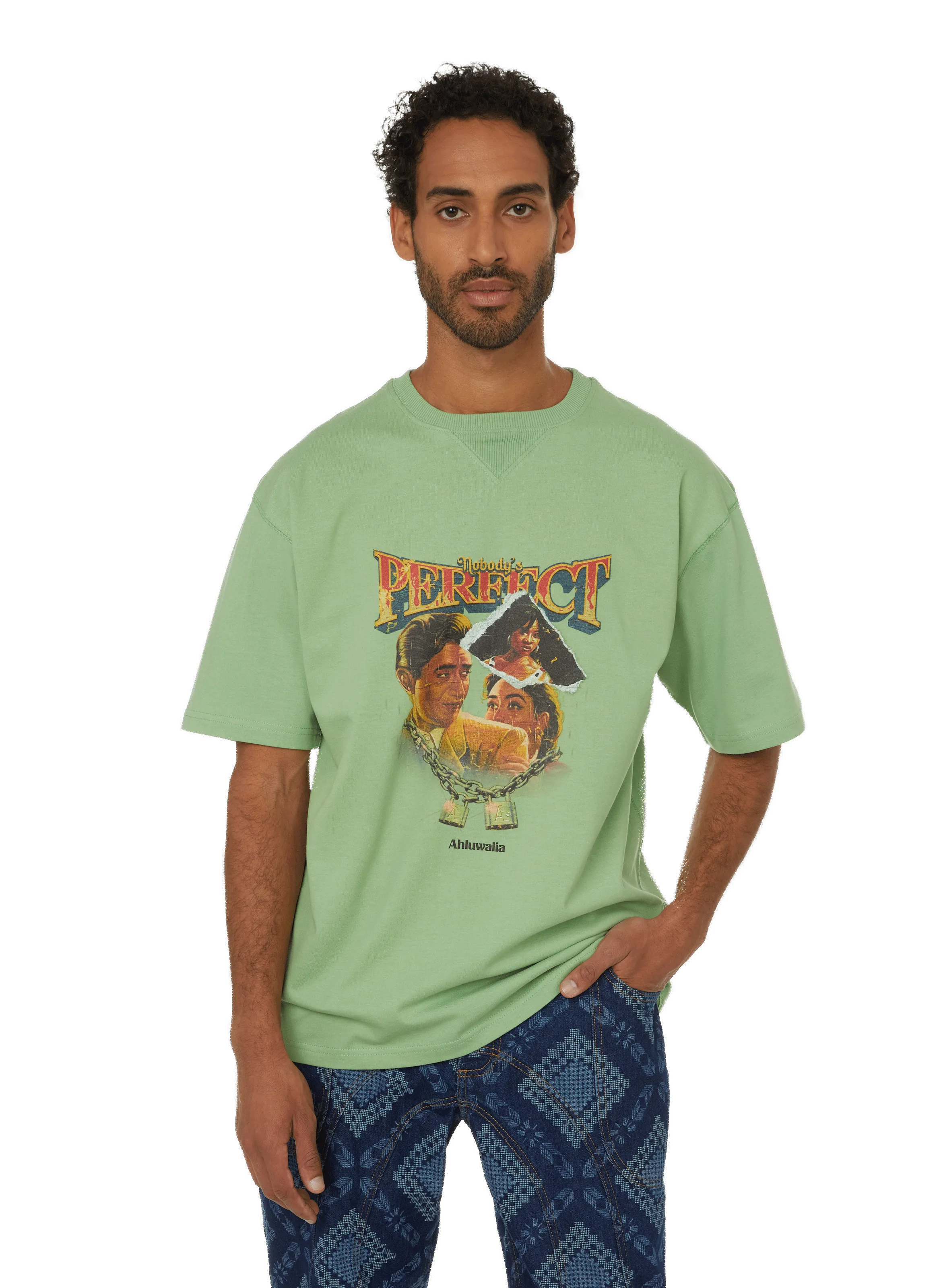 AHLUWALIA  Printed T-shirt - Green