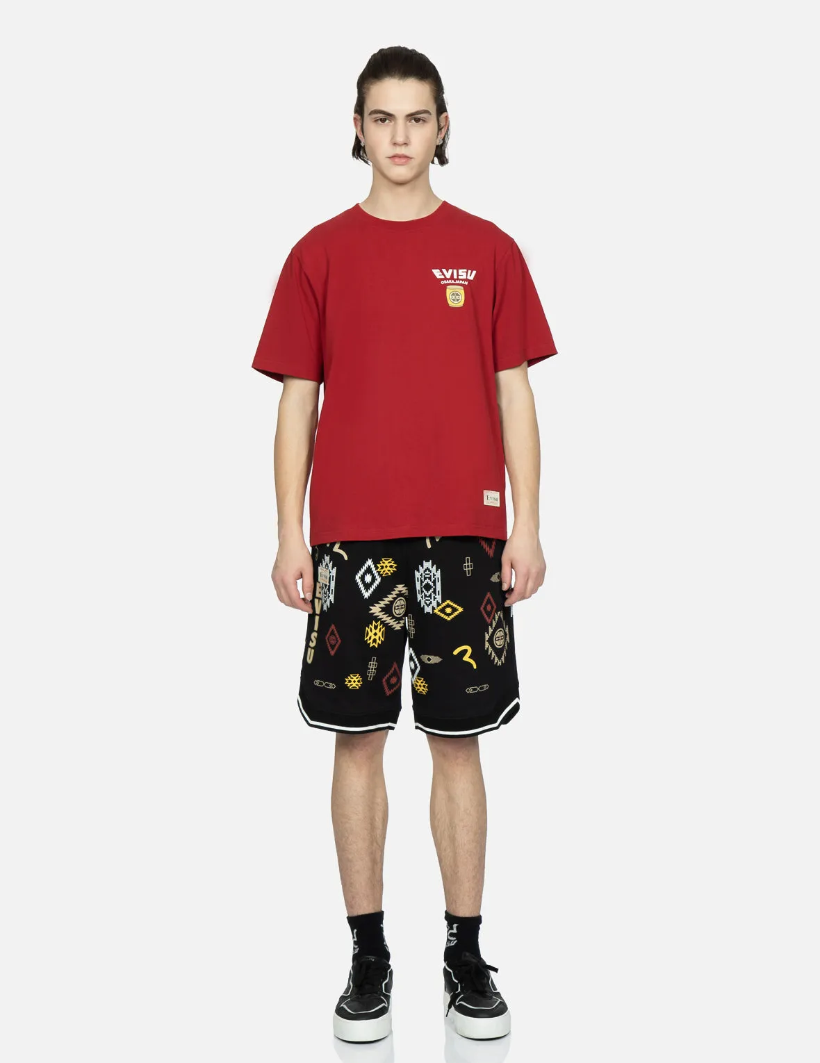 Allover Nomadic-pattern Print Sweat Shorts
