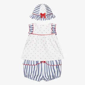 Baby Girls Blue Shorts Set