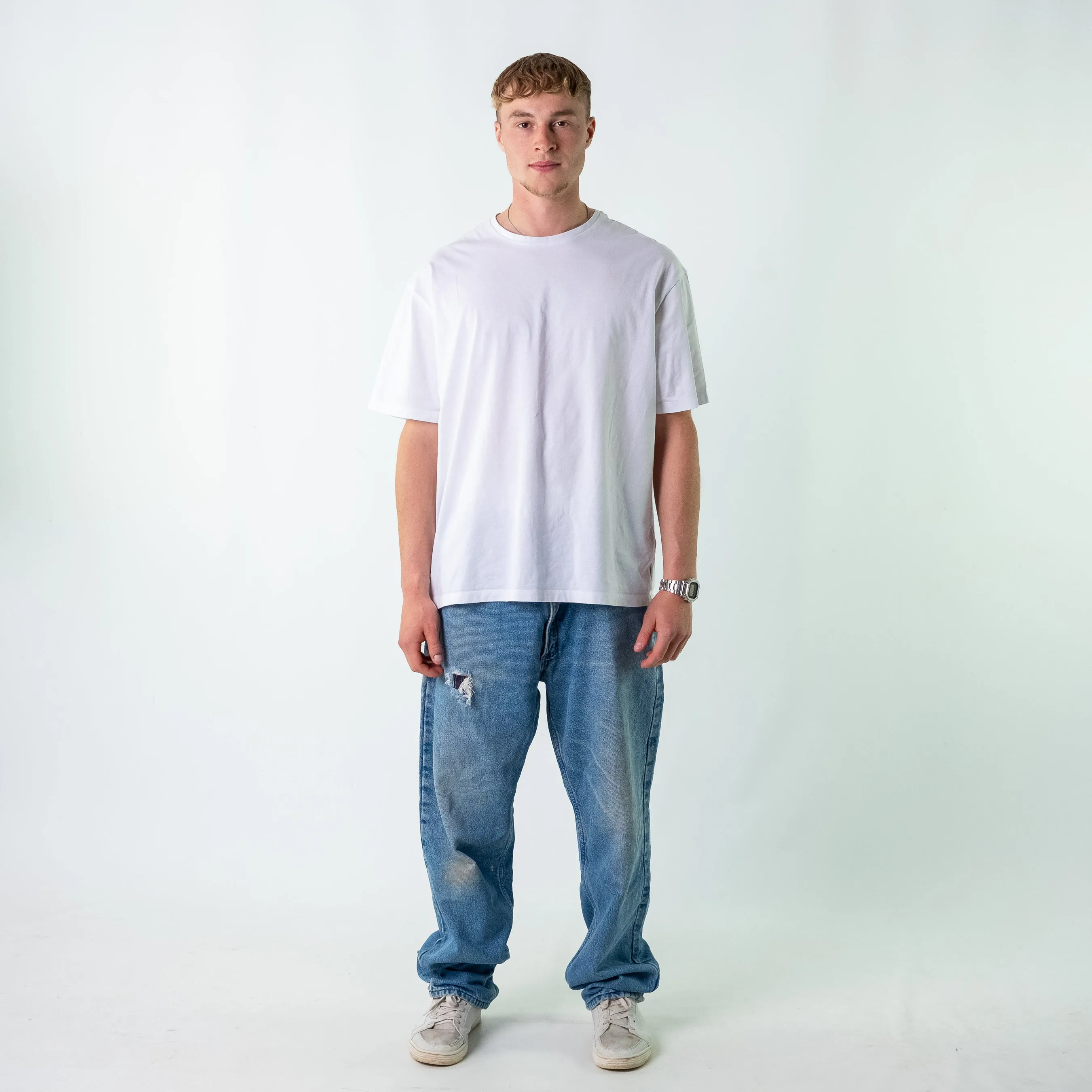 Blue y2ks Carhartt Denim Carpenter Jeans Baggy Pants (38x34)