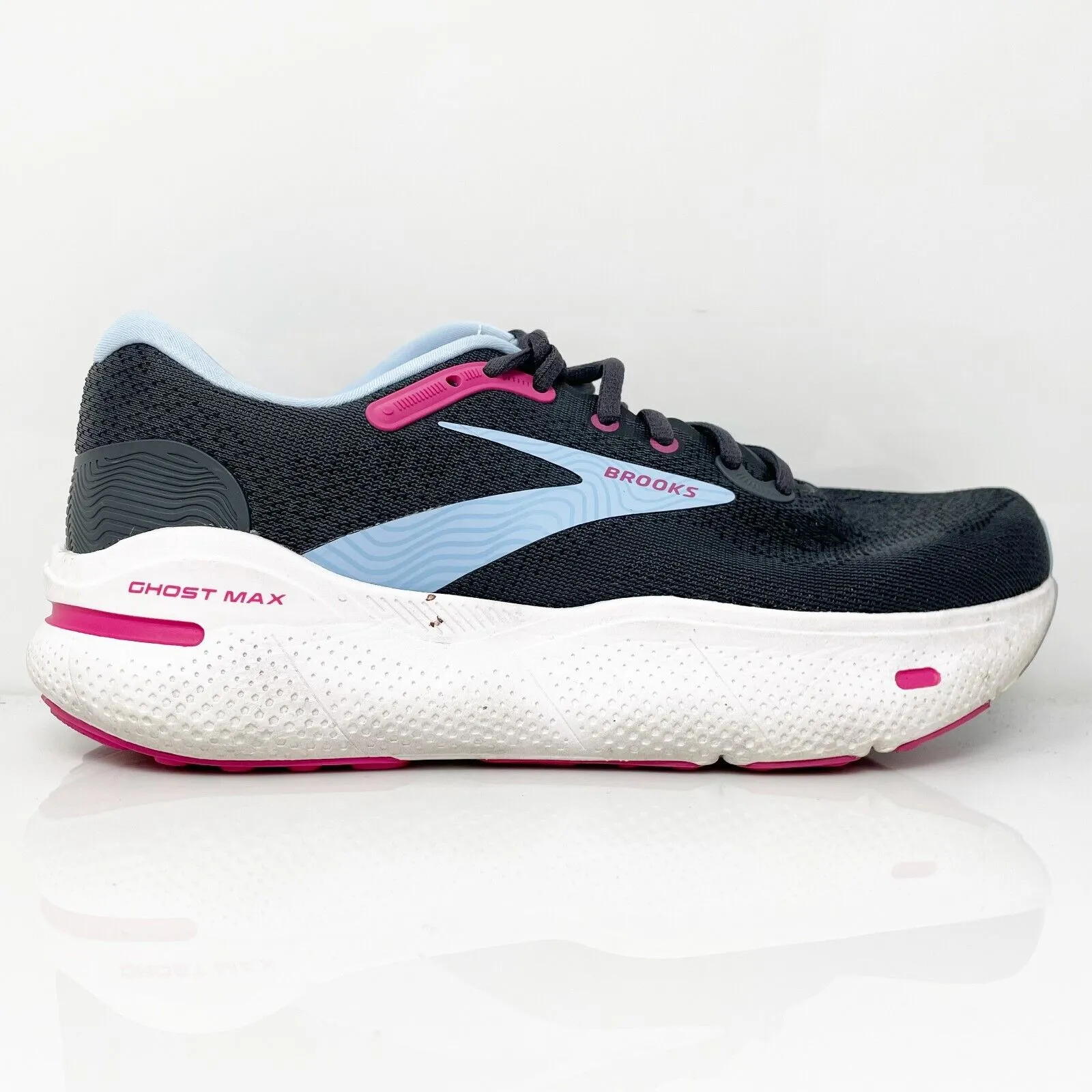 Brooks Womens Ghost Max 1203951D082 Black Running Shoes Sneakers Size 8 D