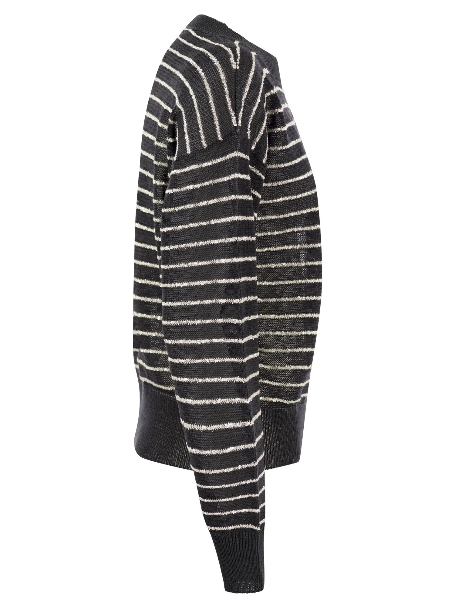 Brunello Cucinelli    Brunello Cucinelli Dazzling Stripes Cotton Jersey