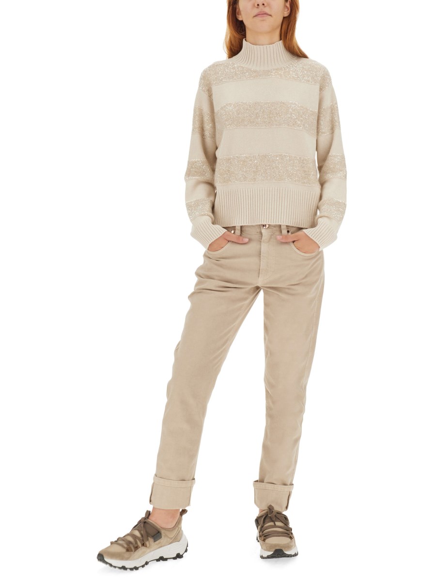BRUNELLO CUCINELLI      JEANS SKINNY FIT IN DENIM DI COTONE 