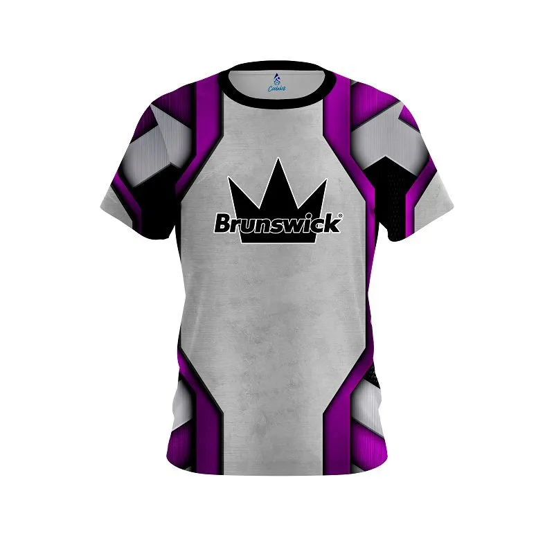Brunswick Iron Purple CoolWick Bowling Jersey