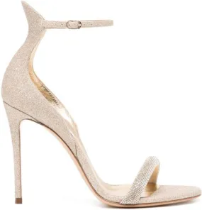 Casadei Cappa Blade Stratosphere 120mm sandals Gold