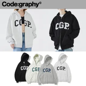 Code graphy  |Unisex Street Style Logo Hoodies