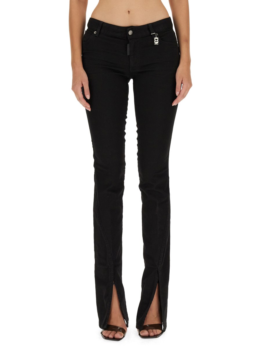DSQUARED      JEANS ICON TRUMPET IN DENIM DI COTONE 