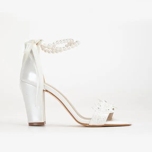 Forever & Always Wedding Sandals Helene Ivory White