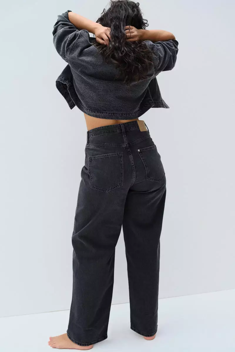 H&M Curvy Fit Baggy High Jeans