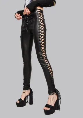 Hand Of Doom Lace-Up Leggings-