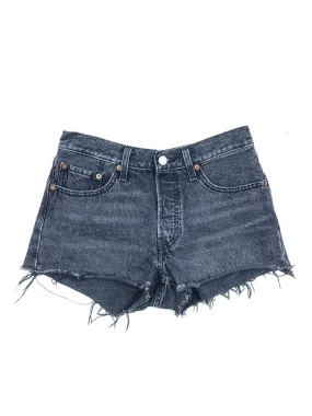 Levis 501 Washed Black Cutoff Shorts