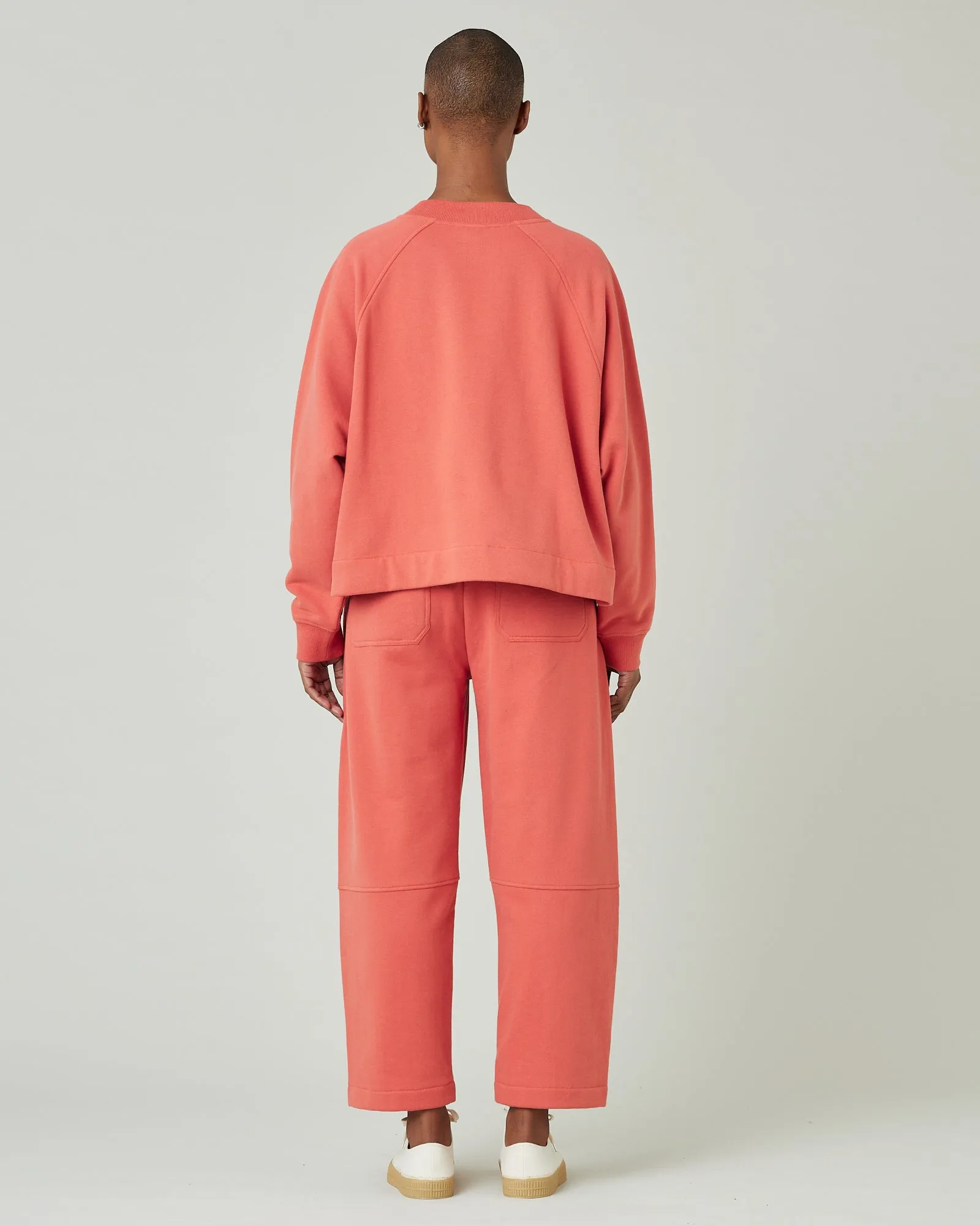 Madi Warm Terracotta Organic Cotton Jersey Trousers