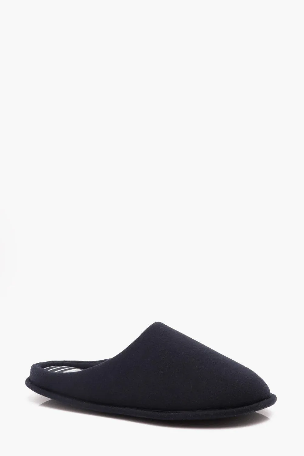 Mens Navy Jersey Mule Slipper | boohooMAN UK
