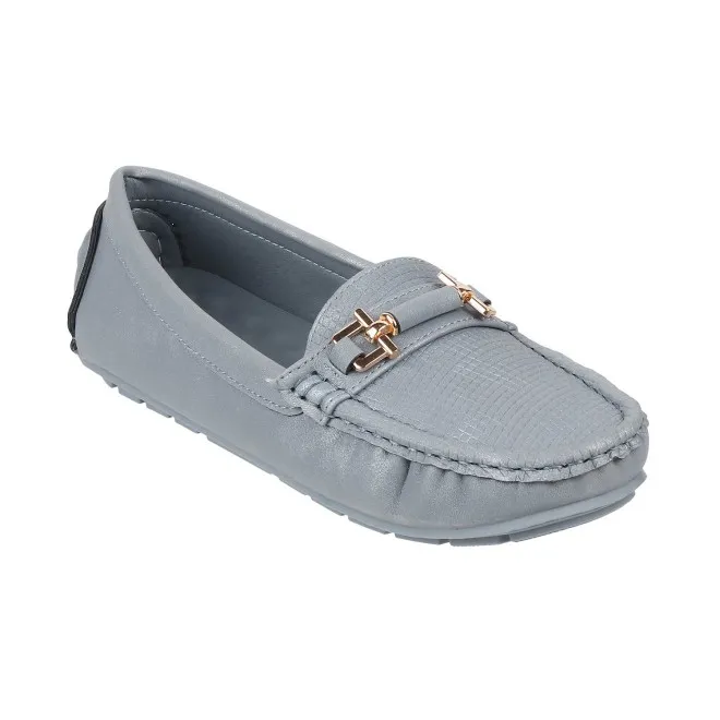 Mochi Women Light-Blue Casual Loafers
