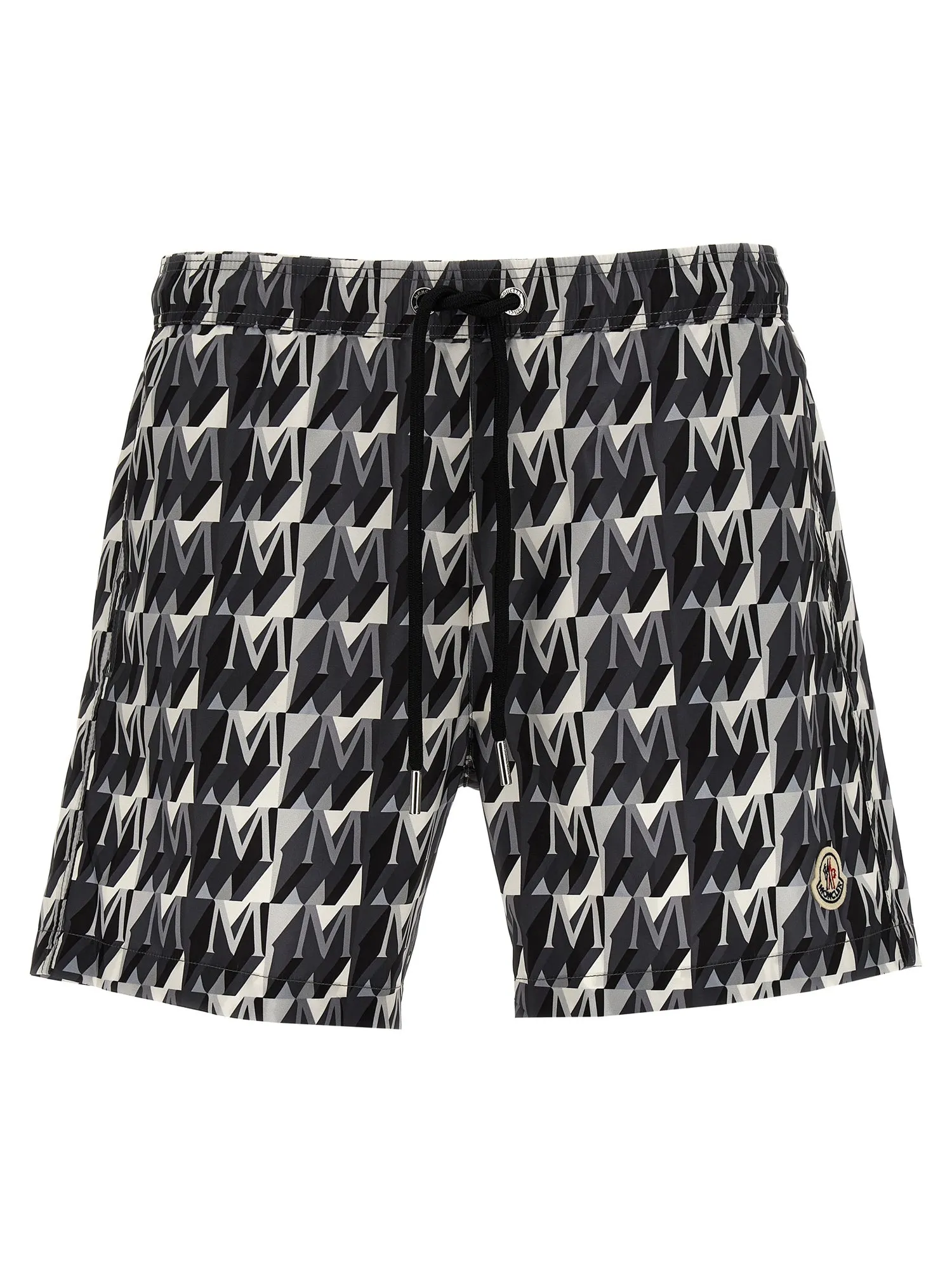 Moncler    Moncler Logo Print Swim Shorts