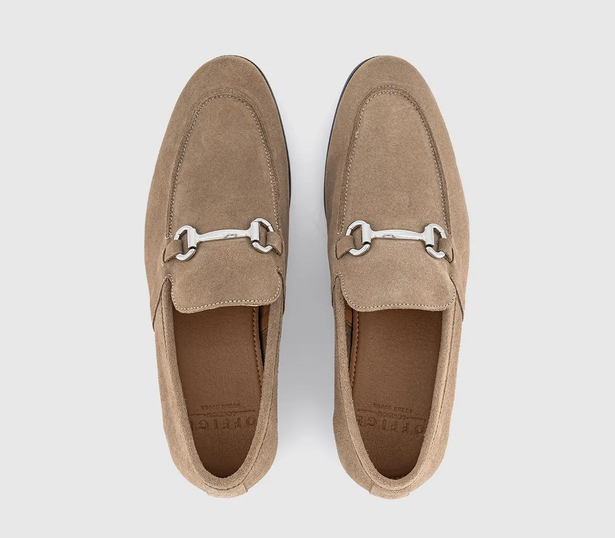 OFFICE Memming 2 Snaffle Loafers Taupe Suede