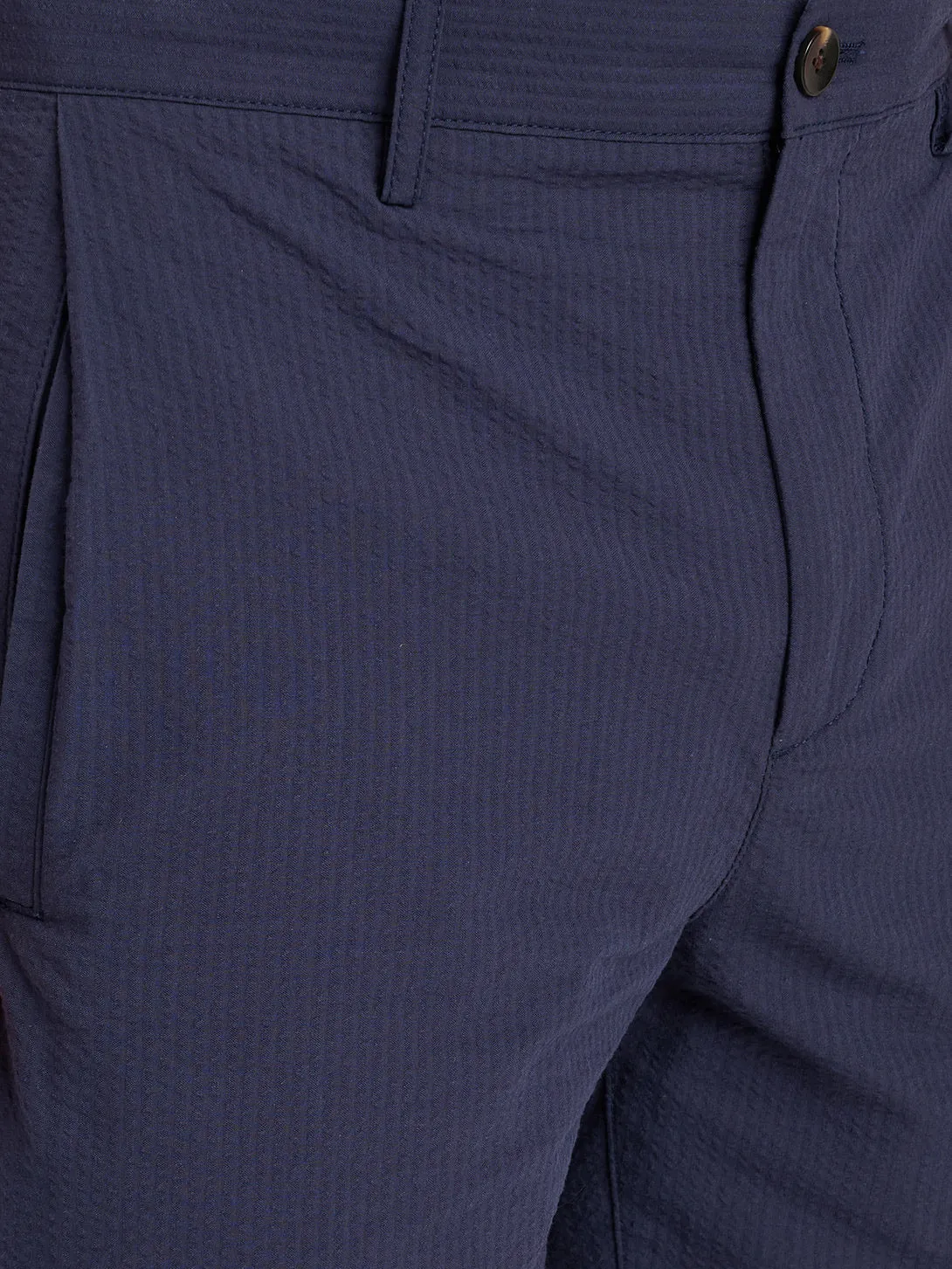 O.N.S   Modern Seersucker Shorts Navy