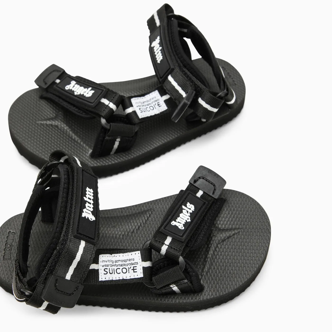 Palm Angels    Palm Angels Black X Suicoke Nylon Sandals