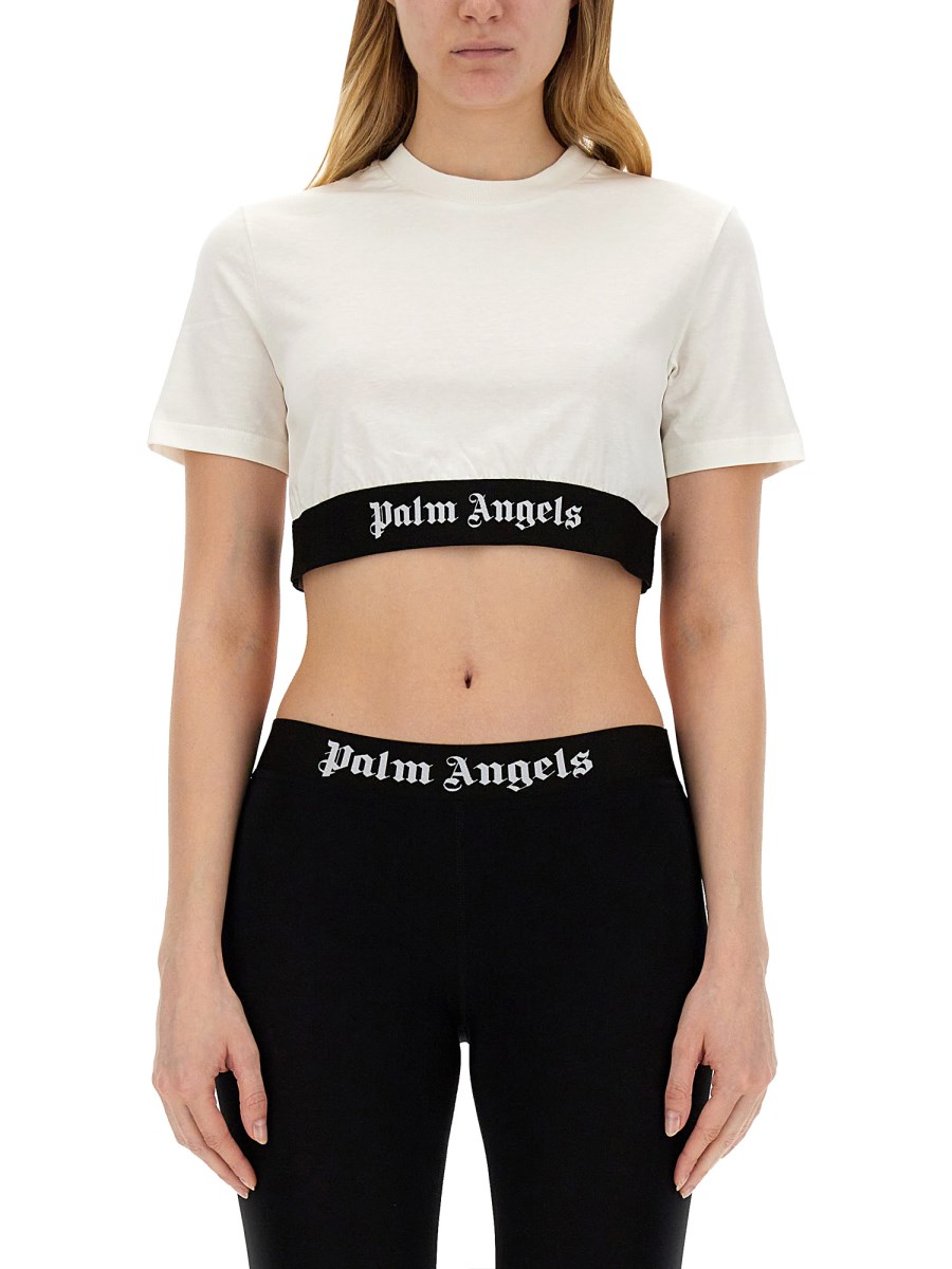 PALM ANGELS      T-SHIRT CROPPED