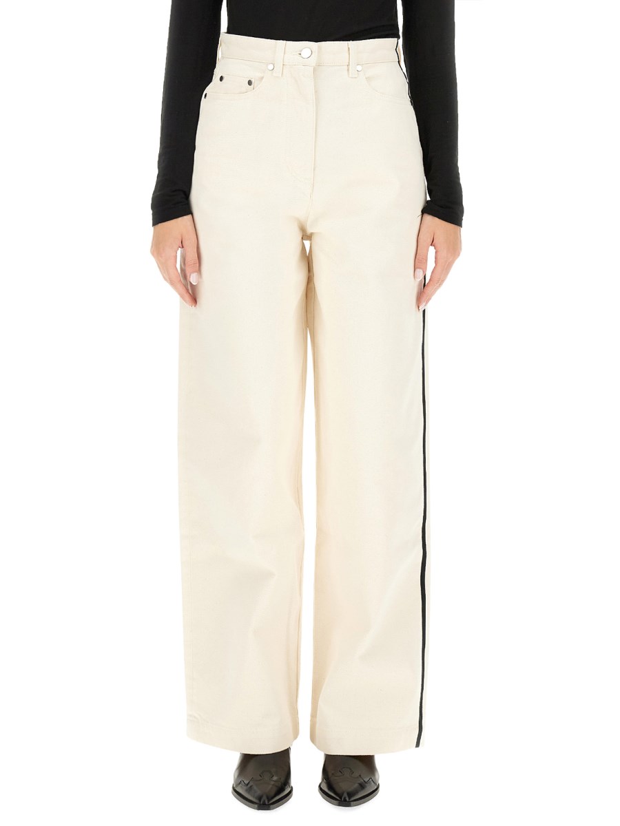 PETER DO      JEANS LARGHI IN DENIM DI COTONE 