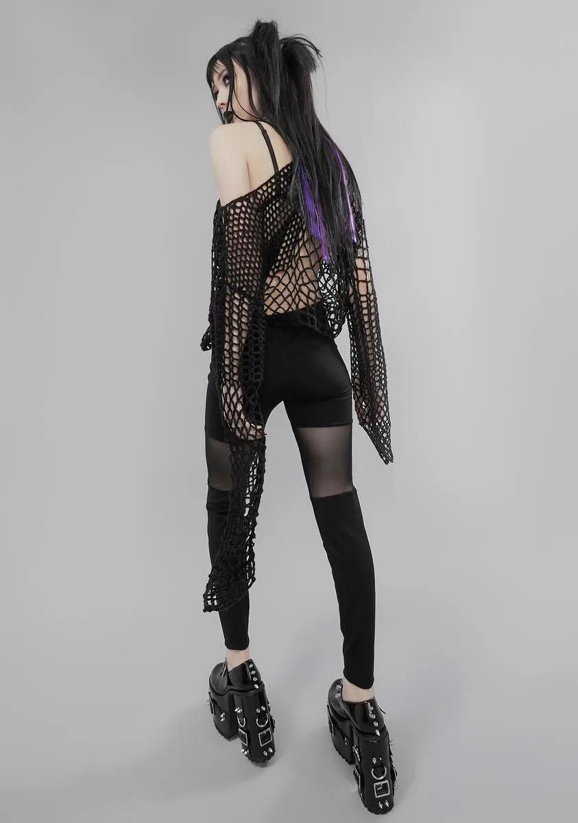 Pray For Evil Mesh Leggings-