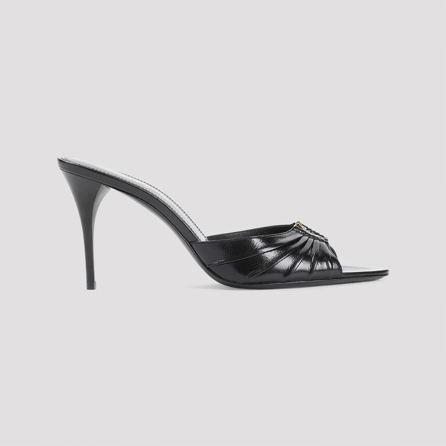 SAINT LAURENT Elegant Babylone 90 Lamb Leather Sandals