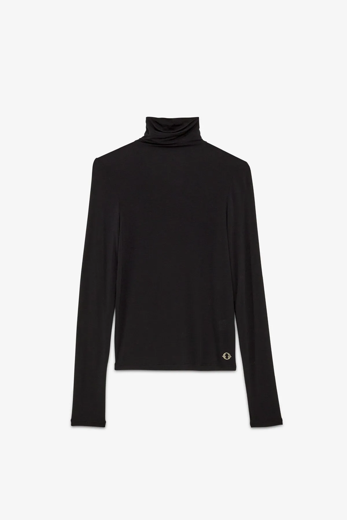 Stretch viscose turtleneck t-shirt