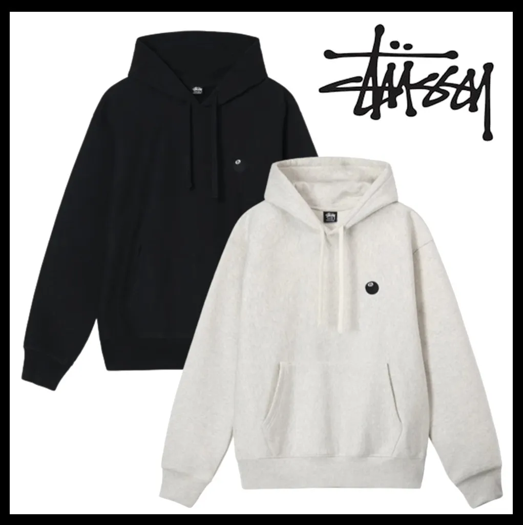 STUSSY  |Unisex Street Style Logo Skater Style Hoodies