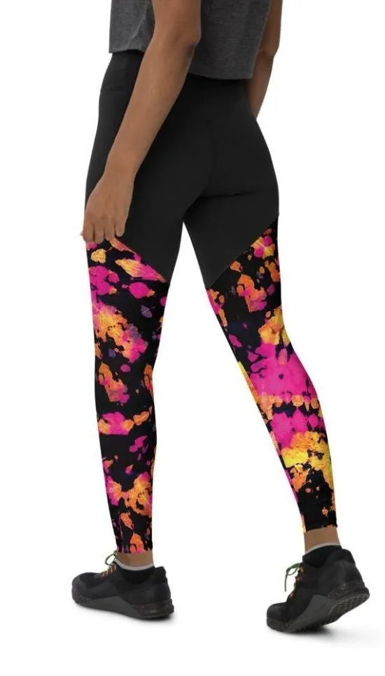 Tie Dye Multicolor Compression Leggings