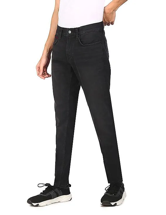 Tommy Hilfiger Men Black Mid Rise Clean Look Jeans
