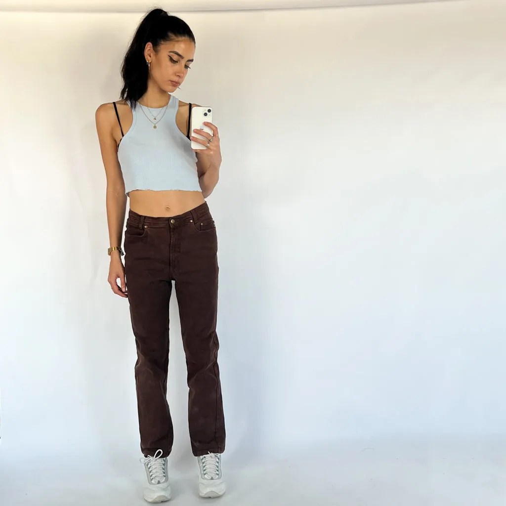 Vintage Brown 90s Moschino Junior Trousers Pants Jeans (28x28)
