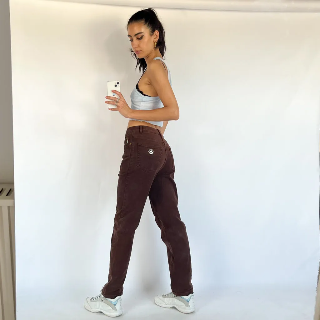 Vintage Brown 90s Moschino Junior Trousers Pants Jeans (28x28)